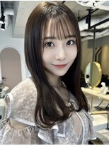 ティア(Tia.)&nbsp;縮毛矯正/髪質改善トリートメント/ミディアムヘア/グレージュ