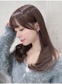 ミニウルフレイヤーカット顔周り前髪韓国ミディアムロング／大宮