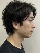 フイ 横浜センター北店(Hui)&nbsp;フェザーパーマ/グレーブルーカラー/刈り上げショートパンク