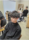 波巻きパーマ