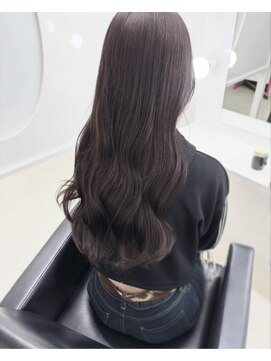 ジーナ  札幌大通(Zina) 《暗髪》ラベンダーカラー×韓国風巻き【Zina札幌大通】