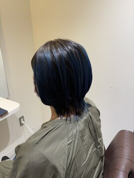ヘアーエスクールフェイス(hair S. COEUR face) ハイライト/ブルーカラー/枚方美容室