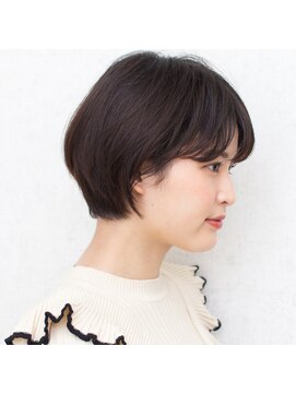 モンド ヘアクリエーション 新栄店(monde hair creation) 【monde】丸みショート×美シルエット×ヘーゼルブラウン