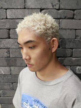 スリーセント 栄(3/cent) イージードリル/ホワイトブロンド/スパイキーヘア/仏陀パーマ