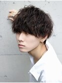 ツイストスパイラルパーマ波巻きパーマシャドウパーマメンズ