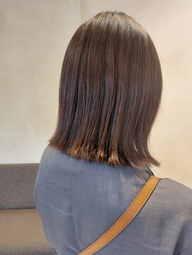 カムバイネオリーブ 溝の口店(Cam by neolive) ☆伸ばしかけ・きりっぱなしボブ☆ピンクベージュ