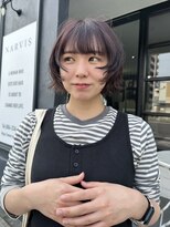 ナービス(NARVIS)&nbsp;透明感パープルアッシュ/ショート/顔まわりカット