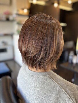 美容室 セカンドエフ さらツヤくびれレイヤーボブ