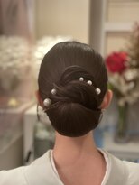 ヘアセット＆メイクアップ　LUNE BY GEKKABIJIN　【6月6日NEW OPEN（予定）】&nbsp;つるんとしたパールシニヨン