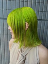 フェイス 石川町 (FACE)&nbsp;ネオングリーン×レイヤーカット