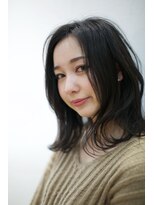 《田山未希子》大人ミディアムアッシュブラウン 髪質改善