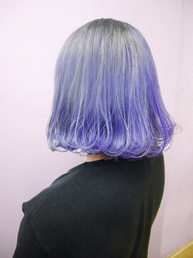 シェリエ(Cherie) グラデーションカラー/シルバー/パープルカラー/ショートボブ