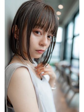 オースティン 門前仲町(AUSTIN) 大人かわいい前髪セシルカットココアブラウンフリンジウェーブ