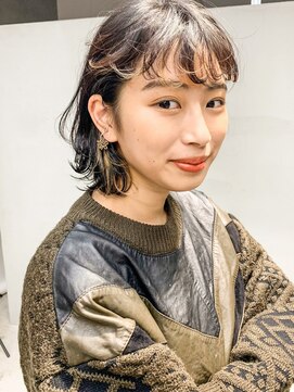 テトヘアー(teto hair) フェイスフレーミング顔まわりハイライトワンカールミニボブ