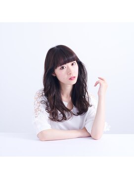 ユニックス アリオ上尾店(UNIX) コテ巻風パーマ[ぱっつん前髪/アッシュブラック]◎30代40代