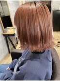 BLEACHありピンクベージュ×切りっぱなし☆