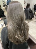 シルバーグレージュ 艶髪 韓国巻き