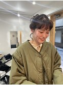 ベージュのフワッとくるくるアレンジ☆
