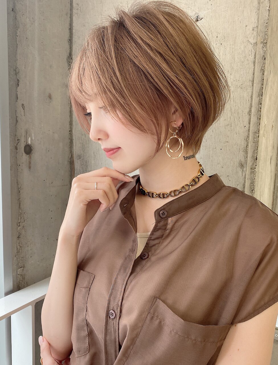 島本涼雅 島本涼雅 】大人美人ショート×ハイベージュ：L180774585｜ボンド