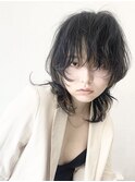 ハッシュグレージュツートンカラーデザインカラー