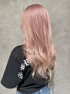 エアー 青山(AIR) ピンクベージュ/ホワイトピンク/ハイトーンカラー/ロングヘア