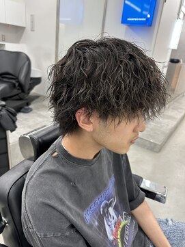 ロンド ローガン 名駅(Lond LOGAN) ツイストパーマ ミニウルフ メンズ 名古屋名駅