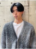 黒髪センターパート