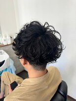 エイト(AITE)&nbsp;ベリーショート/ダークアッシュ/ニュアンスパーマ/韓国マッシュ