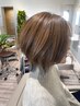 【毎日のストレスをフリーに♪】カット+顔周りケア縮毛矯正