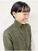 【morio成増/一戸】黒髪ワイドバングミニボブ
