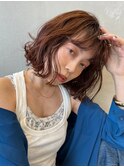 オレンジブラウン【藤沢/本鵠沼/ヘッドスパ/白髪ぼかし/艶髪】