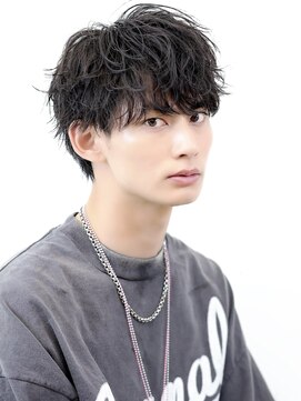 アーリー(Ali'i) 韓国マッシュウルフソフトツイストパーマブルーブラック