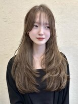 アンカーバイナチュラル(anchor by natural)&nbsp;韓国風/レイヤー/小顔/前髪カット/髪質改善/グレージュ/透明感
