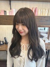 フレア 西口店(FLEAR) ブリーチなし透明感beigecolor×low layer cut