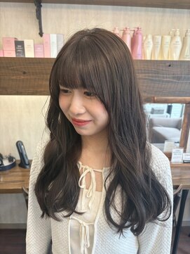 フレア 西口店(FLEAR) ブリーチなし透明感beigecolor×low layer cut