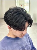 フェザーセンターパート［津田沼/メンズ/メンズパーマ］