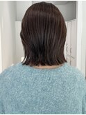 切りっぱなしボブ　ベージュカラー　オリーブベージュ　髪質改善