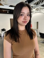 パーク(PARK)&nbsp;スモーキーベージュ レイヤーカット 顔周りカット