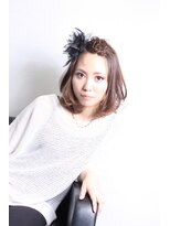 オーバーキャプテンネイキッド(OVER CAPTAIN NAKED)&nbsp;愛されふんわりミディアムボブ（伸ばしかけパーマ）