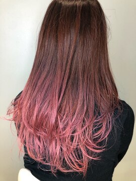 キートス(Kiitos) ピンクグラデーション　ユニコーンカラー　バレイヤージュ