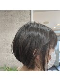【乾かすだけ】丸みショートボブ×ダークブラウン