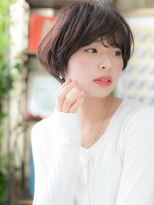 カバーヘア ブリス 川口(COVER HAIR bliss)&nbsp;大人かわいいくせ毛風黒髪小顔ボブショートa川口20代30代40代