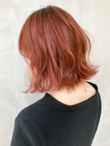 アイティーバイアルバム 藤沢店(IT by ALBUM)&nbsp;ピンクオレンジボブ_カーキグレージュマッシュショート_ba317732