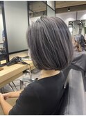YAMATO 暗めグレーバレイヤージュ/ボブ