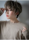 外国人風大人ハイライトくせ毛風束感ショートs大宮20代30代40代