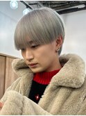 マッシュブリーチハイトーンハイライトスパイラルツーブロック