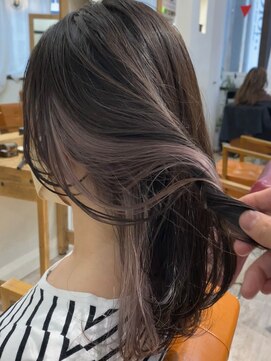 ラゴム 池袋(LAGOM) 切りっぱなしボブ/美髪/ピンクブラウン[池袋/髪質改善]