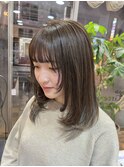 【オリーブグレージュ×顔まわりレイヤー】似合わせ/千葉美容室