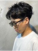 ラルフカールメンズパーマセンターパート外国人風ニュアンス高崎