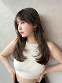 淡く質感にこだわる!ワンカールレイヤー×チョコレートブラウン